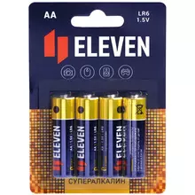 Батарейка Eleven SUPER AA (LR6) алкалиновая BC4