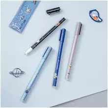 Ручка гелевая стираемая Meshu "Space Adventure" синяя 05 мм.