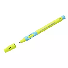 Ручка шариковая Stabilo "LeftRight" для правшей синяя 08 мм. желто-голубой корпус