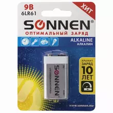 Батарейка Sonnen Alkaline Крона (6LR61 6LF22 1604A) алкалиновая 1 шт. блистер