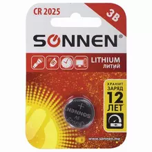 Батарейка Sonnen Lithium CR2025 литиевая 1 шт. в блистере