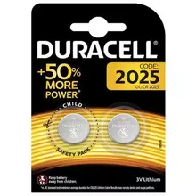 Батарейки Duracell Lithium CR2025 литиевые комплект 2 шт. блистер