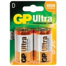 Батарейки GP Ultra D (LR20 13А) алкалиновые комплект 2 шт. блистер