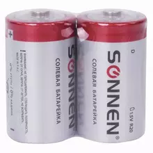 Батарейки комплект 2 шт. Sonnen D (R20) солевые в пленке