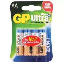 Батарейки комплект 4 шт. GP Ultra Plus AA (LR06 15А) алкалиновые пальчиковые