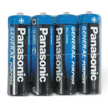 Батарейки комплект 4 шт. PANASONIC AA R6 (316) солевые пальчиковые в пленке 1.5 В