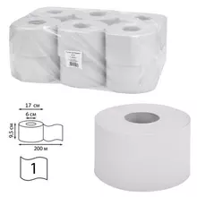 Бумага туалетная 200 м. VITA эконом (T2) 1-слойная серая комплект 12 рулонов