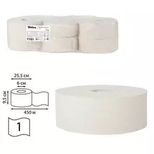 Бумага туалетная большой диаметр РУЛОНА 450 м. VEIRO Professional (Система T1) комплект 6 шт. Basic