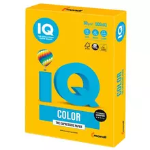 Бумага цветная IQ color большой формат (297х420 мм.) А3 80г./м 500 л. интенсив солнечно-желтая