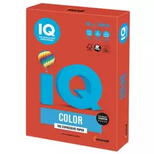 Бумага цветная IQ color большой формат (297х420 мм.) А3 80г./м2 500 л. интенсив кораллово-красная