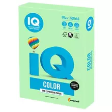 Бумага цветная IQ color большой формат (297х420 мм.) А3 80г./м2 500 л. пастель зеленая