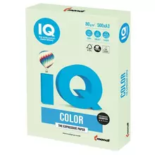 Бумага цветная IQ color большой формат (297х420 мм.) А3 80г./м2 500 л. пастель светло-зеленая
