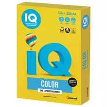 Бумага цветная IQ color А4 120г./м2 250 л. интенсив ярко-желтая