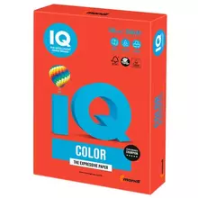 Бумага цветная IQ color А4 160г./м2 250 л. интенсив кораллово-красная