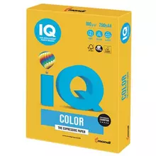 Бумага цветная IQ color А4 160г./м2 250 л. интенсив солнечно-желтая