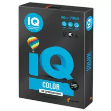 Бумага цветная IQ color А4 160г./м2 250 л. интенсив черная