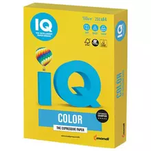 Бумага цветная IQ color А4 160г./м2 250 л. интенсив ярко-желтая