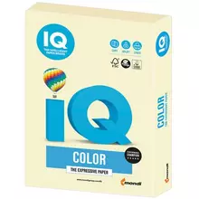 Бумага цветная IQ color А4 160г./м2 250 л. пастель ванильная