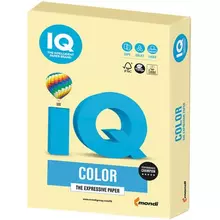Бумага цветная IQ color А4 160г./м2 250 л. пастель желтая