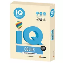 Бумага цветная IQ color А4 160г./м2 250 л. пастель кремовая