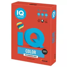 Бумага цветная IQ color А4 80г./м2 100 л. интенсив кораллово-красная