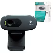 Веб-камера LOGITECH C270, 1/3 Мпикс. микрофон, USB 2.0, черная, регулируемый крепеж