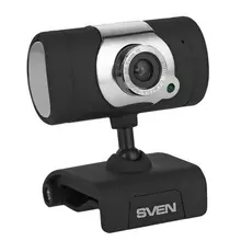Веб-камера Sven IC-525, 1,3 Мп, микрофон, USB 2.0, регулируемое крепление, черная