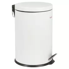 Ведро-контейнер для мусора (урна) с педалью Laima "Classic" 20 л. белое глянцевое металл. со съемным внутренним ведром