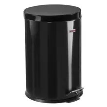 Ведро-контейнер для мусора (урна) с педалью Laima "Classic" 20 л. черное глянцевое металл. со съемным внутренним ведром