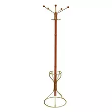 Вешалка-стойка "Стелла-2 мД", 1,92 м. основание 45 см. 5 крючков+место для зонтов, металл, вишня