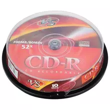 Диски CD-R VS 700 Mb 52x комплект 10 шт. Cake Box