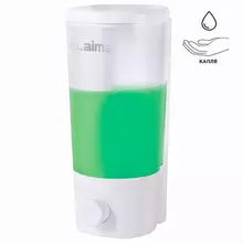 Дозатор для жидкого мыла Laima, наливной, 0,38 л. белый (матовый) ABS-пластик