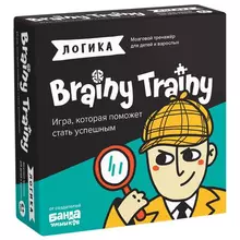 Игра головоломка развивающая "BRAINY TRAINY. Логика" 80 карточек, BRAINY TRAINY