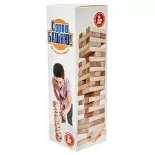 Игра настольная Башня "Сорви Башню" неокрашенные деревянные блоки 10 Королевство