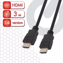 Кабель HDMI AM-AM 3 м. Sonnen ver1.4 FullHD 4К для ноутбука компьютера ТВ-приставки монитора телевизора проектора черный