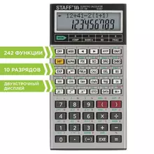 Калькулятор инженерный двухстрочный Staff STF-169 (143х78 мм.) 242 функции, 10+2 разрядов