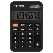 Калькулятор карманный CITIZEN R малый (89х59 мм.) 8 разрядов питание от батарейки черный