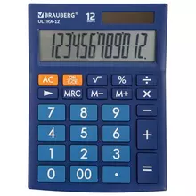 Калькулятор настольный Brauberg ULTRA-12-BU (192x143 мм.) 12 разрядов двойное питание синий