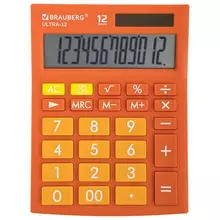 Калькулятор настольный Brauberg ULTRA-12-RG (192x143 мм.) 12 разрядов двойное питание оранжевый