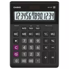 Калькулятор настольный CASIO GR-14T-W (210х155 мм.) 14 разрядов двойное питание черный