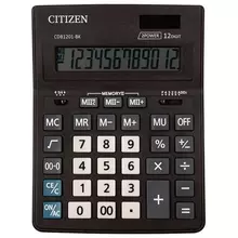 Калькулятор настольный CITIZEN BUSINESS LINE CDB1201-BK (205x155 мм.) 12 разрядов двойное питание