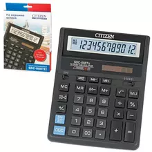 Калькулятор настольный CITIZEN TII (203х158 мм.) 12 разрядов двойное питание