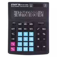Калькулятор настольный Staff Plus STF-333-BKBU ( 200x154 мм.) 12 разрядов ЧЕРНО-синий