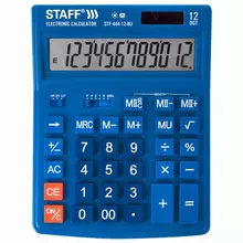 Калькулятор настольный Staff STF-444-12-BU (199x153 мм.) 12 разрядов двойное питание синий