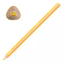 Карандаш цветной утолщенный Staedtler "Noris club" 1 шт. трехгранный грифель 4 мм. желтый