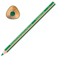 Карандаш цветной утолщенный Staedtler "Noris club" 1 шт. трехгранный грифель 4 мм. зеленый