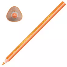Карандаш цветной утолщенный Staedtler "Noris club" 1 шт. трехгранный грифель 4 мм. оранжевый