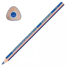Карандаш цветной утолщенный Staedtler "Noris club" 1 шт. трехгранный грифель 4 мм. синий