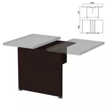 Каркас модуля стола для переговоров "Приоритет" (1400х900х750 мм.) венге К-914