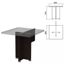Каркас стола приставного "Приоритет" (800х800х750 мм.) венге К-916